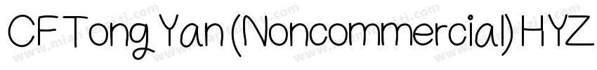 CF TongYan (Noncommercial) HYZhu字体转换
